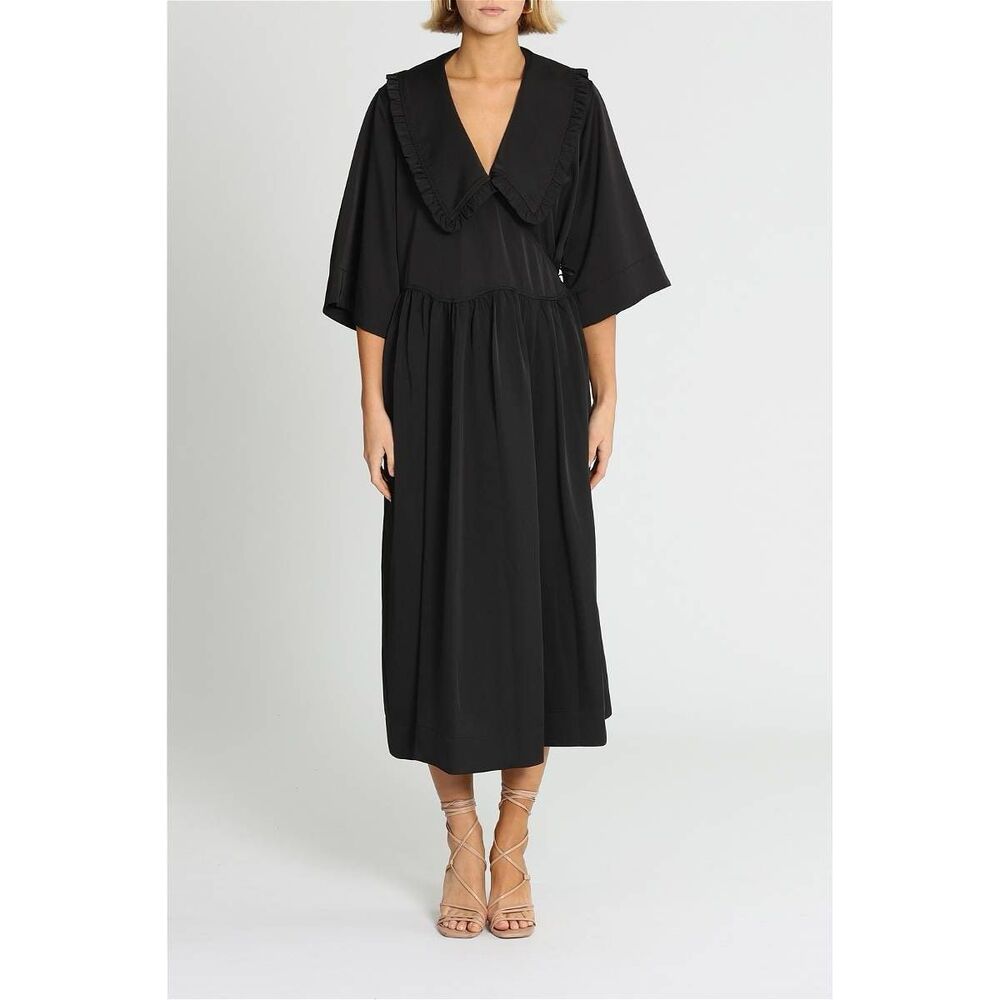 GANNI Oversized Wrap Dress